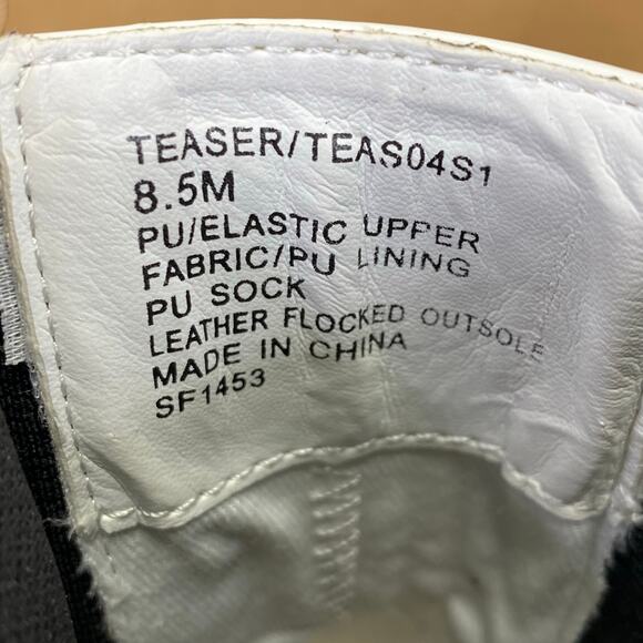 STEVE MADDEN Teaser Gloss White Wedge Heel Ankle Boot 8.5 M Chunky Mod Rave Y2K - Picture 9 of 11